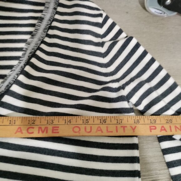 J Crew Stripe Harlow Cardigan Sweater 100 % Merino Wool Size M - Picture 6 of 8